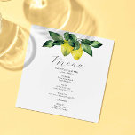 Carte menu mariage Carreaux citron et amalfi<br><div class="desc">Cette carte à la carte mariage comprend un plateau supérieur de citrons et de produits botaniques d'aquarelle. La carte revient à un motif de tuiles Amalfi. Utilisez les champs modèle pour do-it-yourself vos détails personnalisés. Le design élégant est un choix charmant pour les mariages de destination en Italie. Pour en...</div>