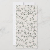 Carte menu Mariage Cute Dusky Deer Floral Crest (Dos)