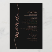 Carte Menu Mariage De Script Favorite Pour Plaque (Devant)