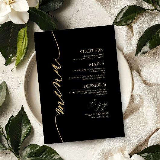 Carte Menu Mariage De Script Favorite Pour Plaque
