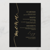 Carte Menu Mariage De Script Favorite Pour Plaque (Devant)