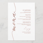 Carte Menu Mariage De Script Favorite Pour Plaque (Devant)