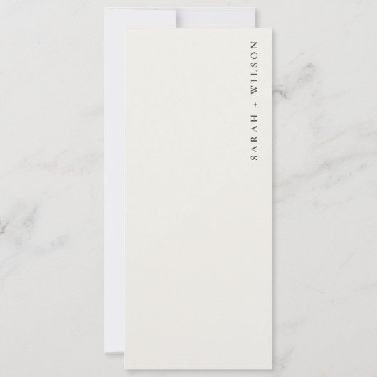 Carte menu Mariage Dusky Cruise Ship Palm Seascape (Dos)