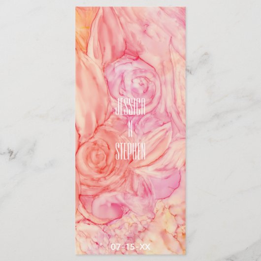 Carte Menu mariage Fleurs fraîches (Dos)