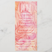 Carte Menu mariage Fleurs fraîches (Devant)