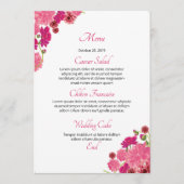 Carte menu Mariage Floral (Devant)