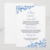 Carte menu Mariage Floral (Devant / Derrière)