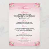 Carte menu Mariage Floral (Devant)
