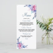 Carte menu Mariage Floral (Debout devant)