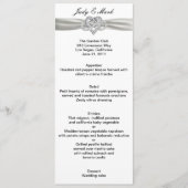 Carte Menu Mariage Infinity Heart (Devant)