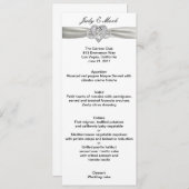 Carte Menu Mariage Infinity Heart (Devant / Derrière)