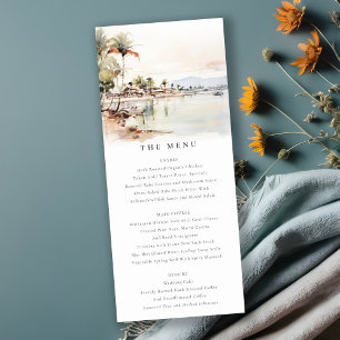 Carte menu Mariage Montego Bay Jamaïque Landcape