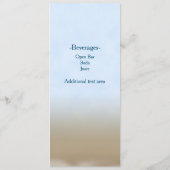 Carte Menu Mariage Plage Bois Blanc (Dos)