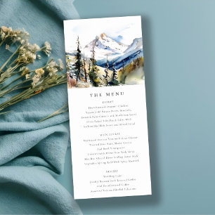 Carte menu Mariage Ski Mountain Telluride Colorado
