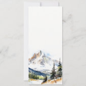 Carte menu Mariage Ski Mountain Telluride Colorado (Dos)