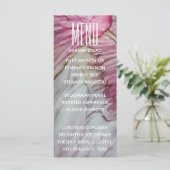 Carte menu mariage Turquoise et Lavande (Debout devant)