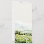 Carte menu Mariage Watercolor Vineyard Landcape (Dos)