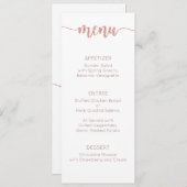 Carte Menu, Menu Mariage, Dîner, Déjeuner (Devant / Derrière)