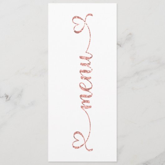 Carte Menu, Menu Mariage, Dîner, Déjeuner (Dos)