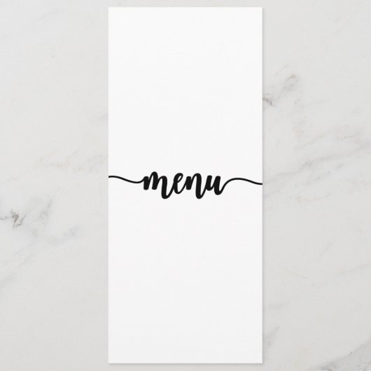 Carte Menu, Menu Mariage, Dîner, Déjeuner (Dos)