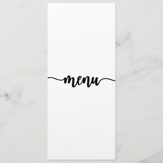 Carte Menu, Menu Mariage, Dîner, Déjeuner (Dos)