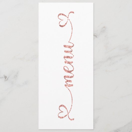 Carte Menu, Menu Mariage, Dîner, Déjeuner (Dos)