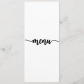 Carte Menu, Menu Mariage, Dîner, Déjeuner (Dos)