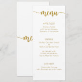 Carte Menu, Menu Mariage, Dîner, Déjeuner (Devant / Derrière)