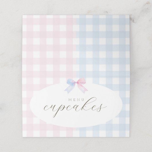 Carte menu menu menu menu plat bleu ou rose En vic (Extérieur déplié)