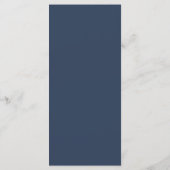 Carte menu Monstera bleu minuit (Dos)