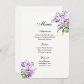 Carte menu-Orchidées (Devant / Derrière)