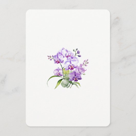 Carte menu-Orchidées (Dos)