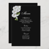 Carte menu - Orchidées blanches (Devant / Derrière)