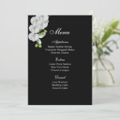 Carte menu - Orchidées blanches (Debout devant)