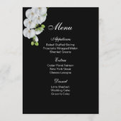 Carte menu - Orchidées blanches (Devant)