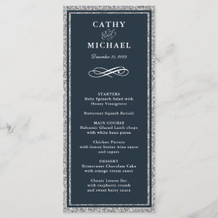 Carte menu personnalisée Marine et Parties scintil