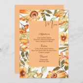 Carte menu plat - Automne (Devant / Derrière)