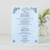 Carte menu plus grande - Jeu de Mariages Blue Peon (Debout devant)