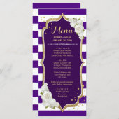 Carte Menu Purple Gold (Devant / Derrière)