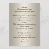 Carte Menu Purple Hydrangea Et Dentelle (Dos)