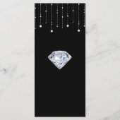 Carte Menu Romantique Roses Bleus Et Diamants Mari (Dos)