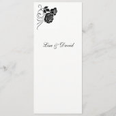 Carte menu Rose (Dos)