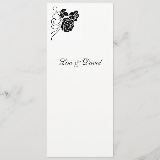 Carte menu Rose (Dos)