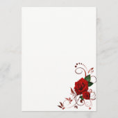 Carte menu Rose rouge (Dos)