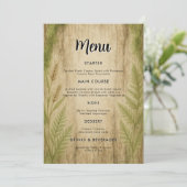Carte menu Rustic Bark and Moss Forest Mariage (Debout devant)
