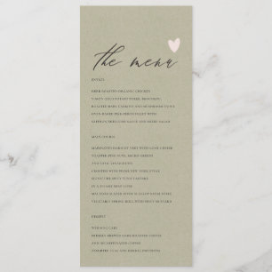 Carte menu SIMPLE ELEGANT GOLD KRAFT TYPOGRAPHIE