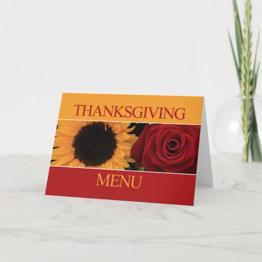 Carte Menu Thanksgiving (Devant)