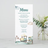 Carte menu Train Boy Second Birthday (Debout devant)