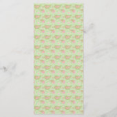 Carte Menu Vert Et Rose Paisley (Dos)