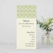 Carte Menu Vert Et Rose Paisley (Debout devant)